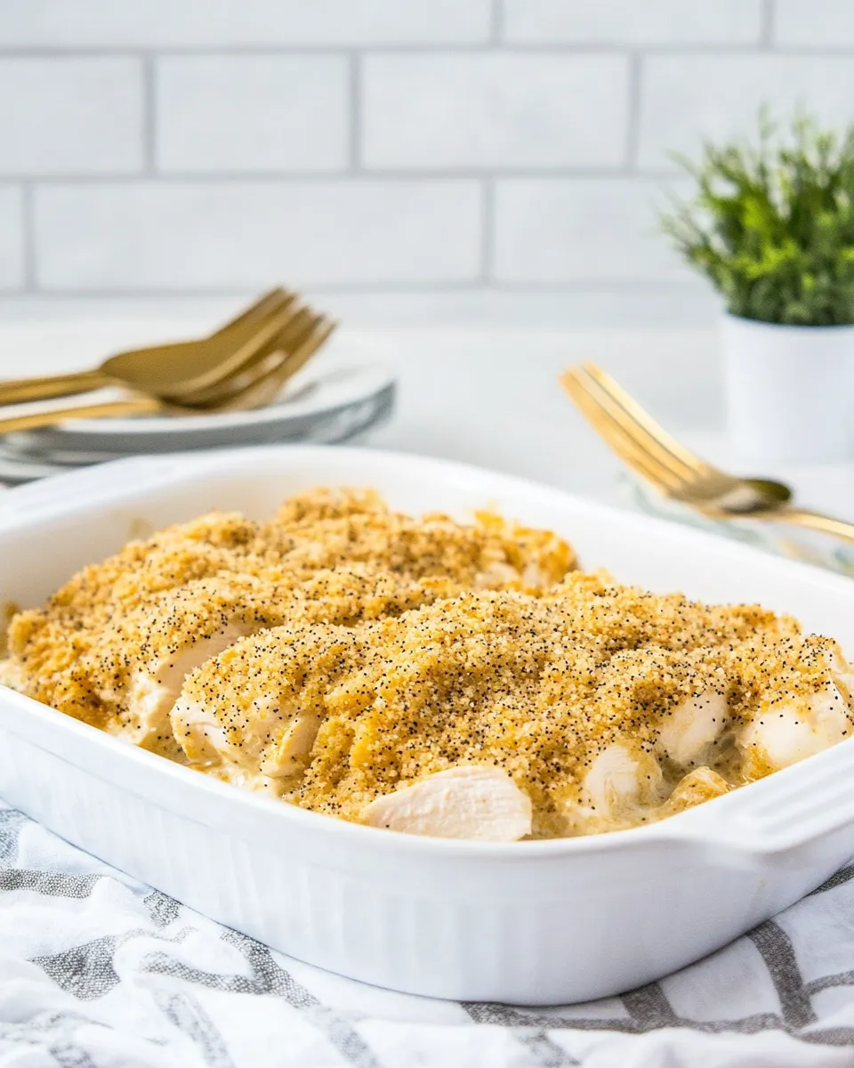 Delicious Poppy Seed Chicken food shot