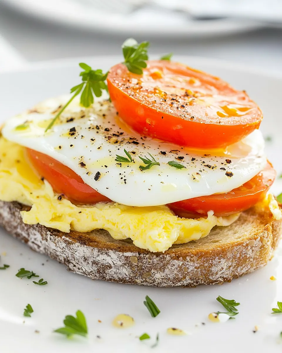 Homemade Protein Egg & Tomato on Toast photo