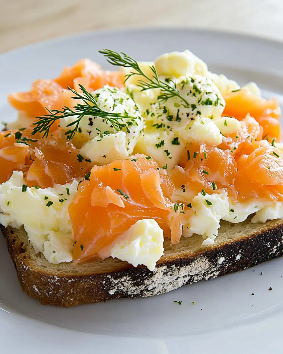 Delicious Protein Salmon and Eggs on Toast picture