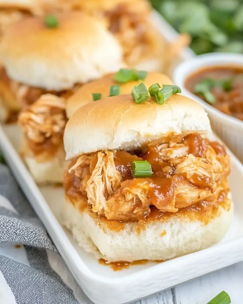 Classic Pulled BBQ Chicken Sliders image