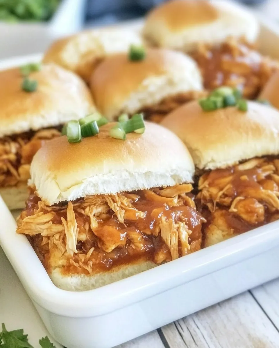Easy Pulled BBQ Chicken Sliders recipe photo