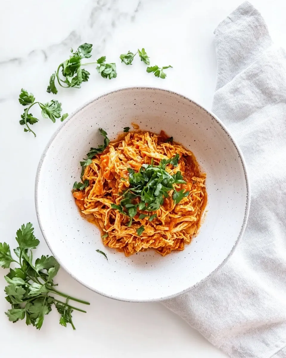 Easy Pulled Chicken with Tomato Sauce Filling recipe photo