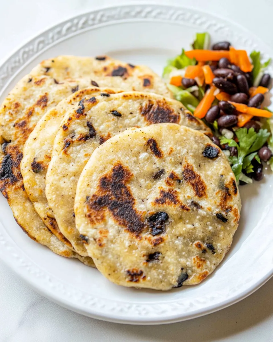 Classic Pupusas with Black Beans dish photo