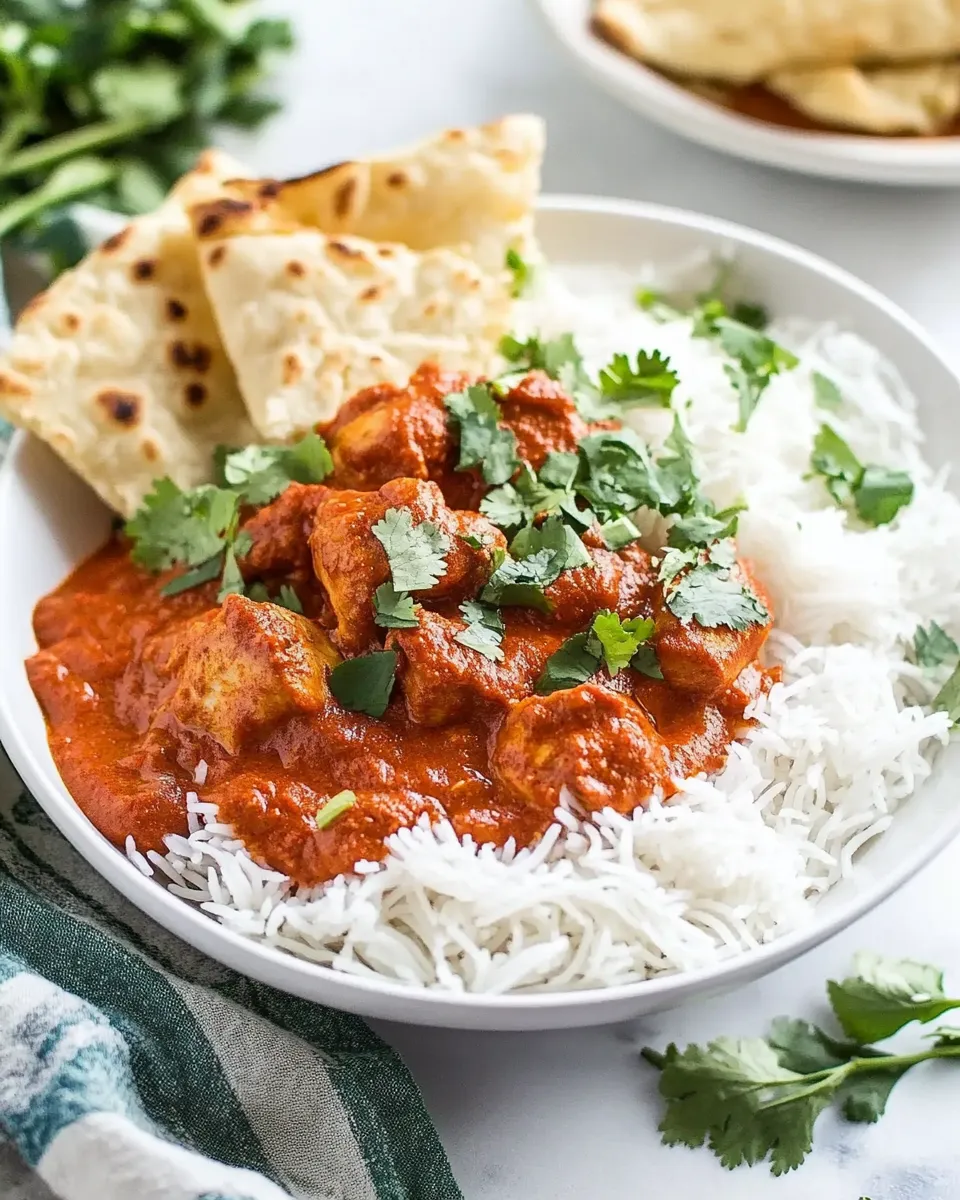 Easy Quick Chicken Tikka Masala food shot