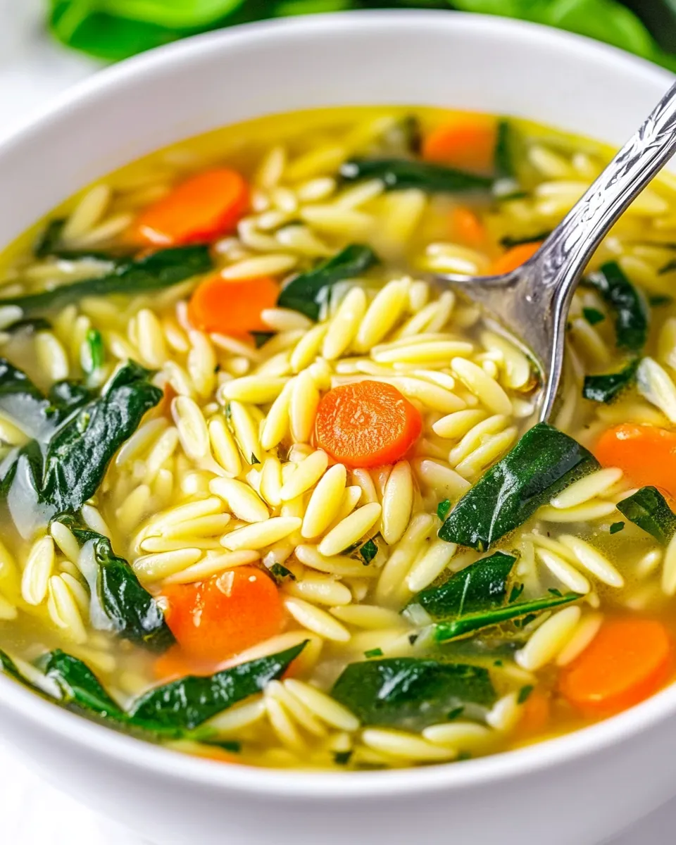 Savory Quick Orzo Soup shot