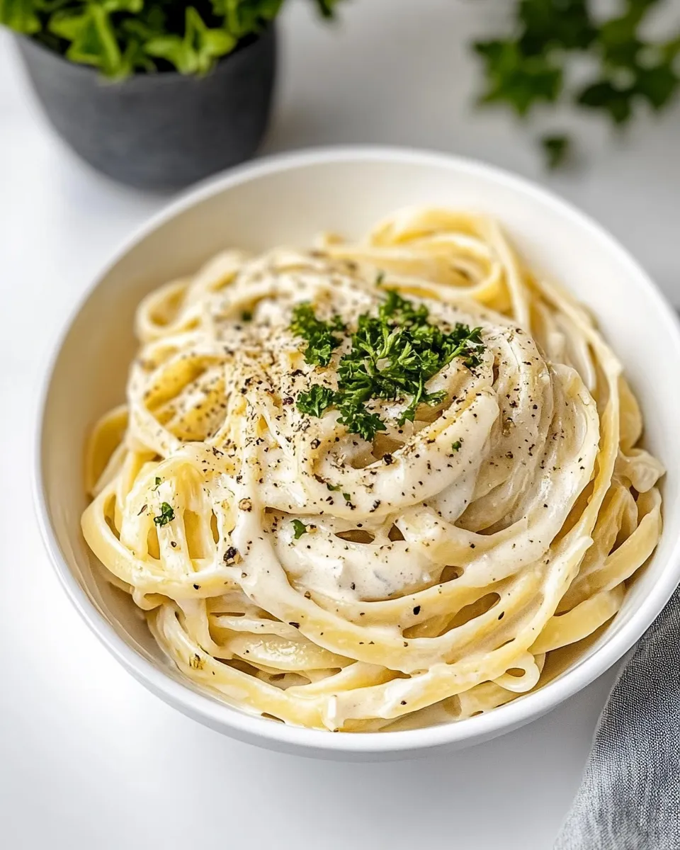 Homemade Quick and Easy Fettuccine Alfredo for One dish photo