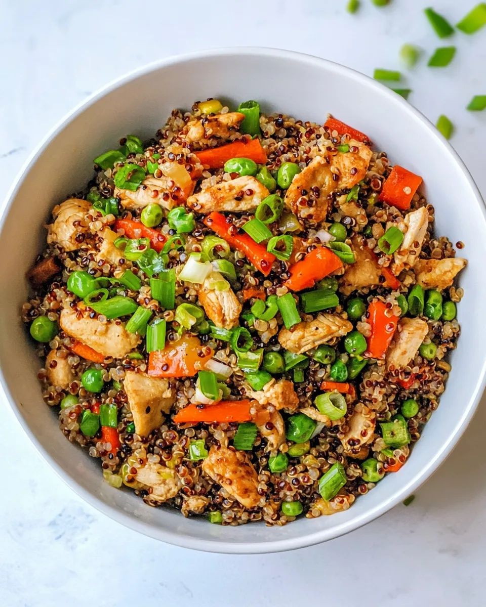 Quick Quinoa Fried Rice with Chicken and Vegetables recipe photo