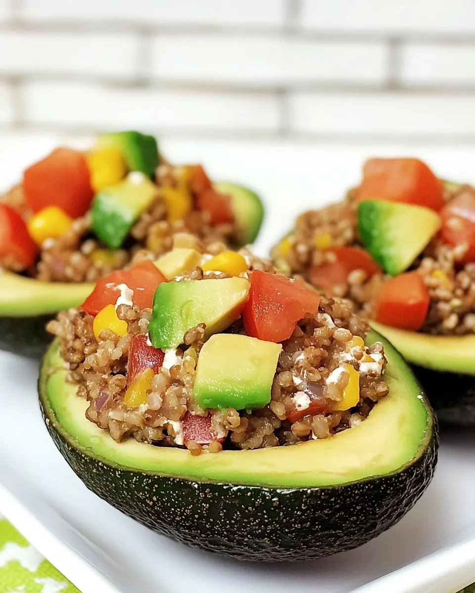 Easy Quinoa Stuffed Avocado food shot