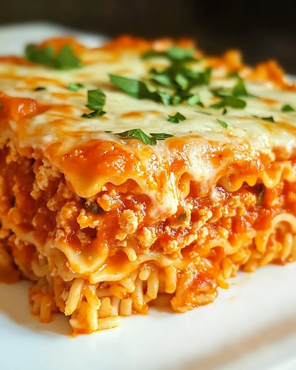 Homemade Ramen Lasagna recipe photo