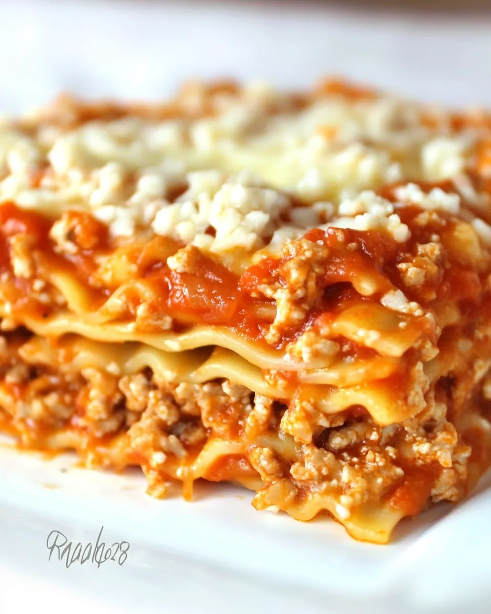 Quick Ramen Lasagna shot