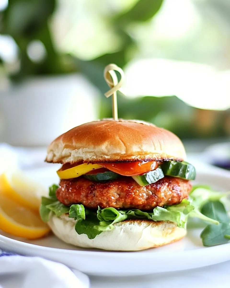 Delicious Ranch Turkey Burgers plate image