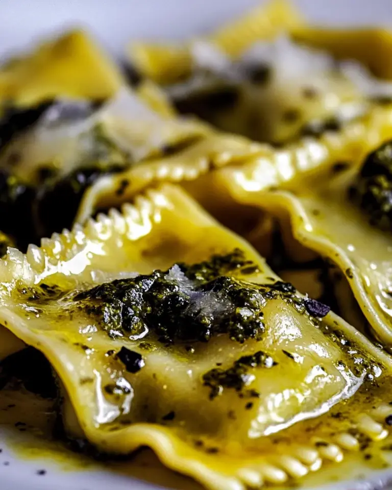 Homemade Ravioli with Pesto Sauce Recipe photo