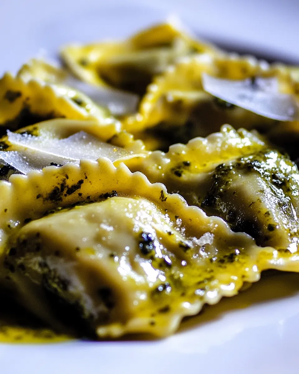 Classic Ravioli with Pesto Sauce Recipe image