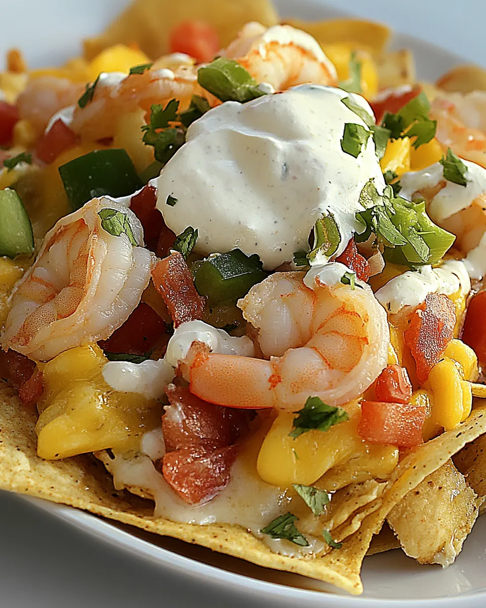 Easy Red Lobster Shrimp Nachos food shot