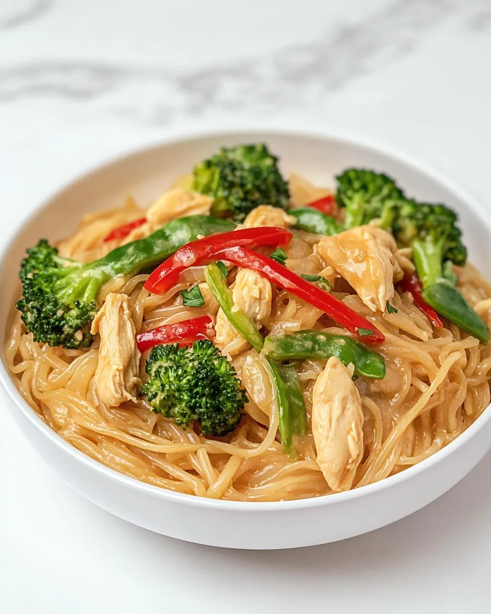 Easy Rice Noodle Chicken Stir-Fry photo