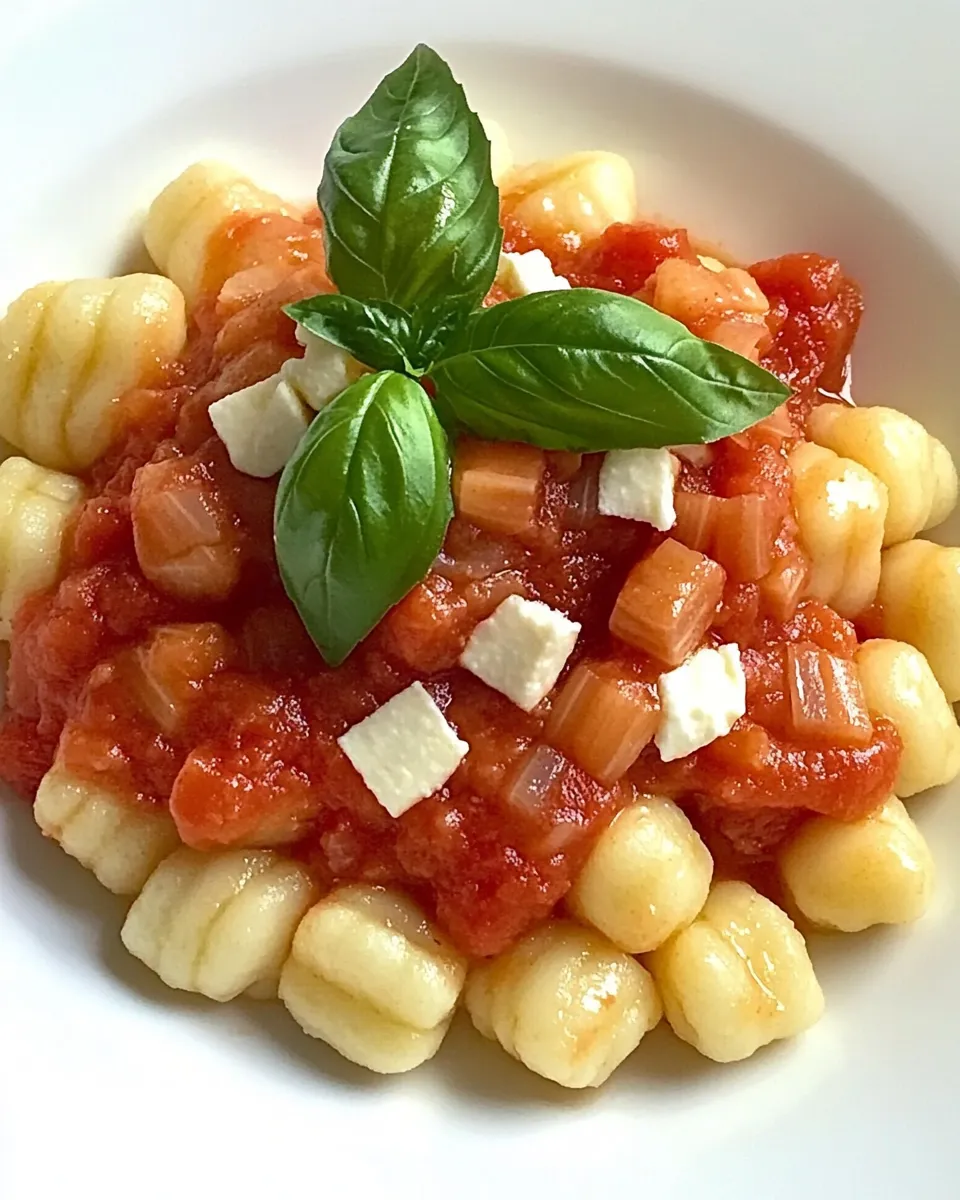 Delicious Ricotta Gnocchi with Marinara shot