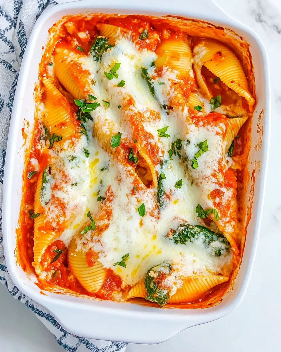 Delicious Ricotta and Spinach Stuffed Shells shot