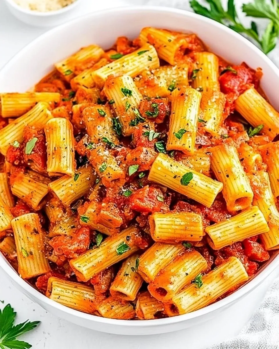 Easy Rigatoni Arrabbiata recipe photo