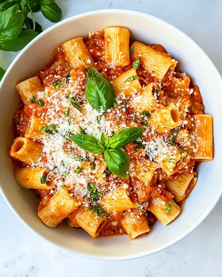 Homemade Rigatoni Pomodoro photo