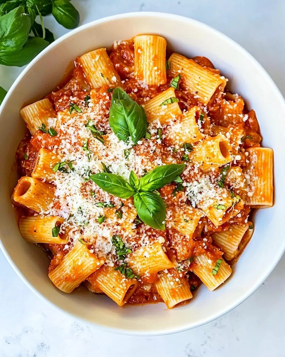 Homemade Rigatoni Pomodoro photo