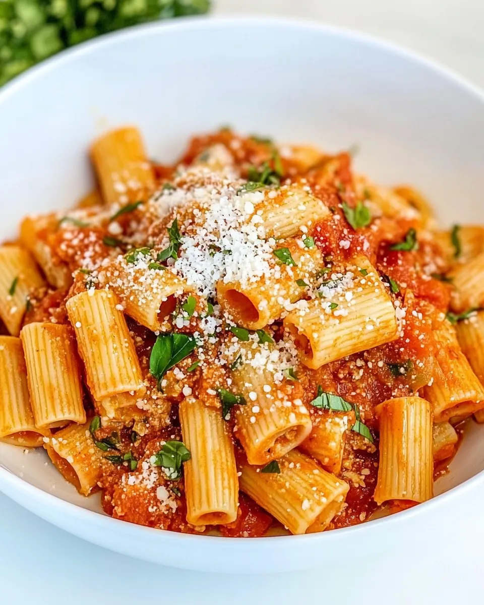 Easy Rigatoni Pomodoro recipe photo