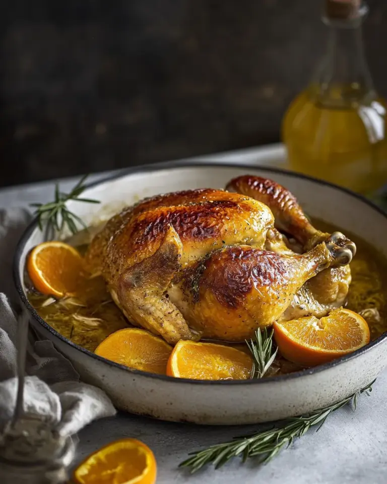 Homemade Roast chicken with orange & ginger recipe photo