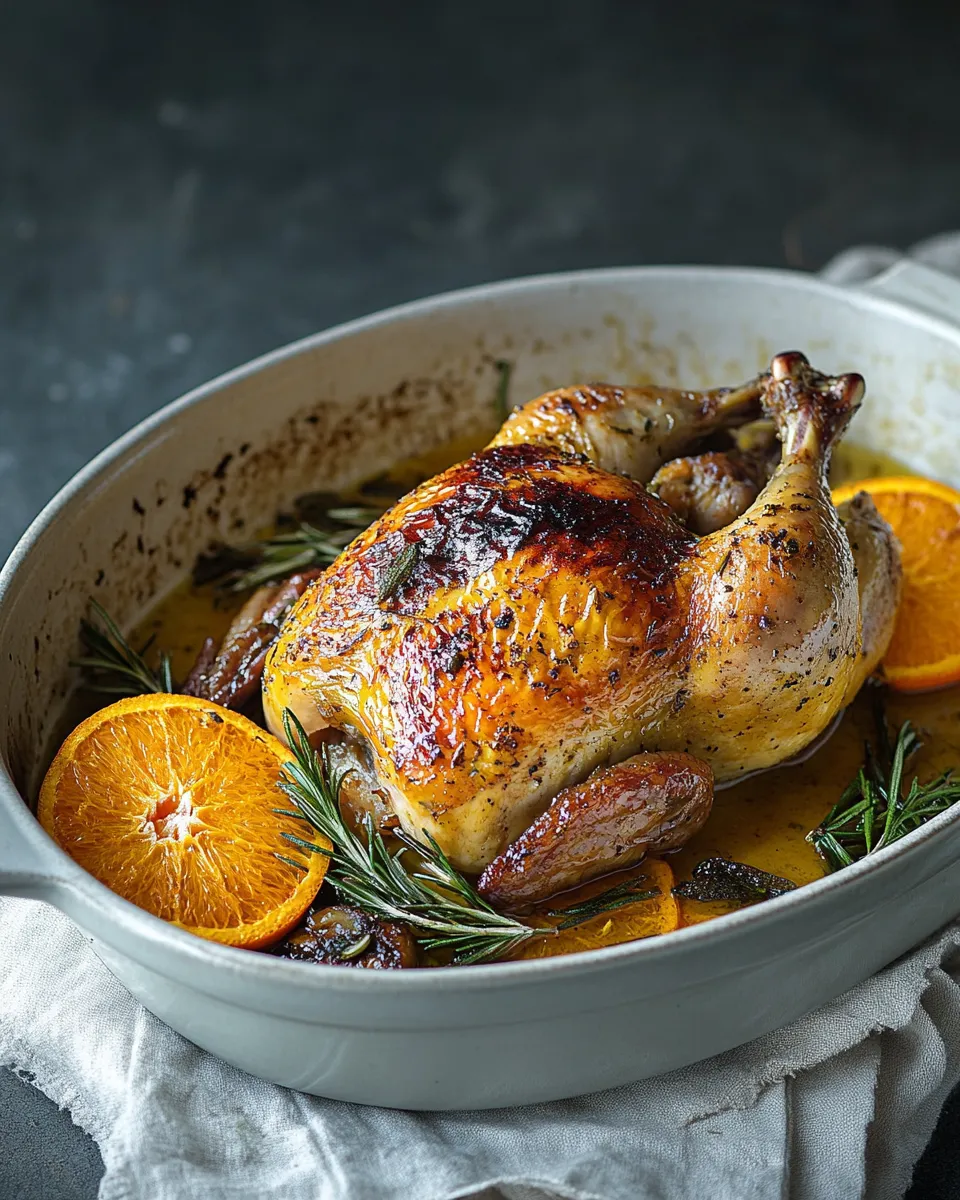 Tasty Roast chicken with orange & ginger image