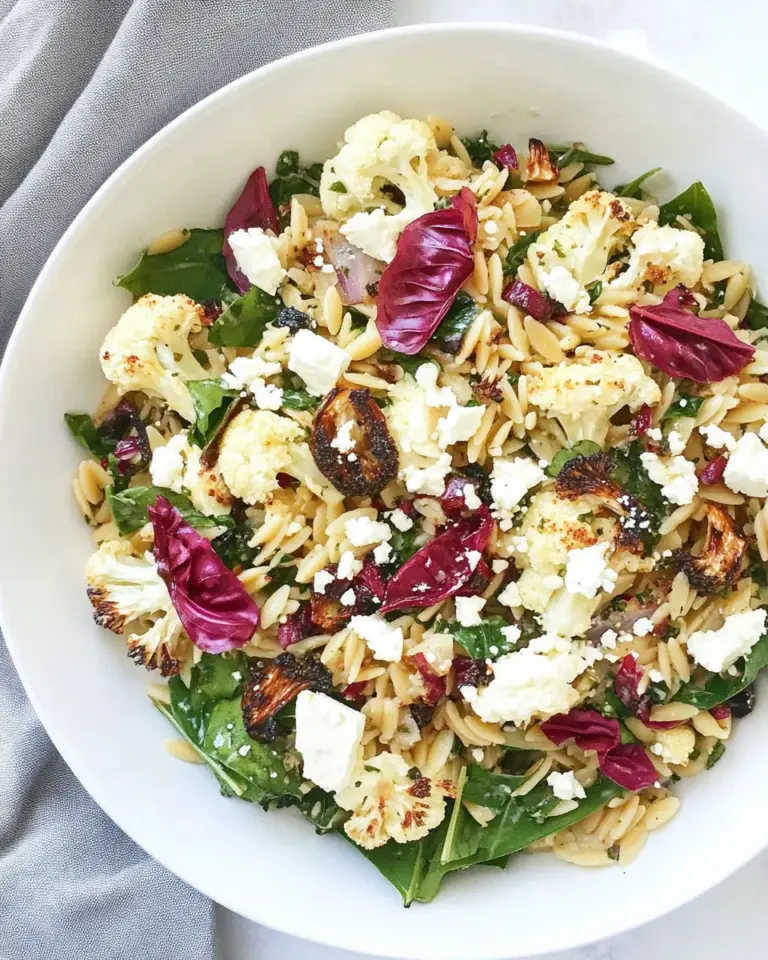 Easy Roasted Cauliflower, Feta, and Orzo Salad photo