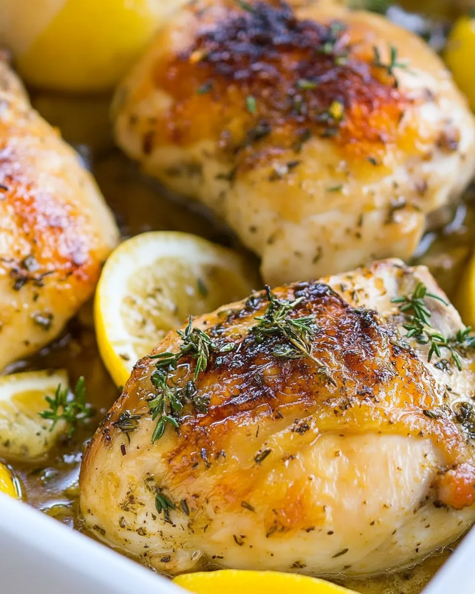 Delicious Roasted Lemon Garlic Herb Chicken image