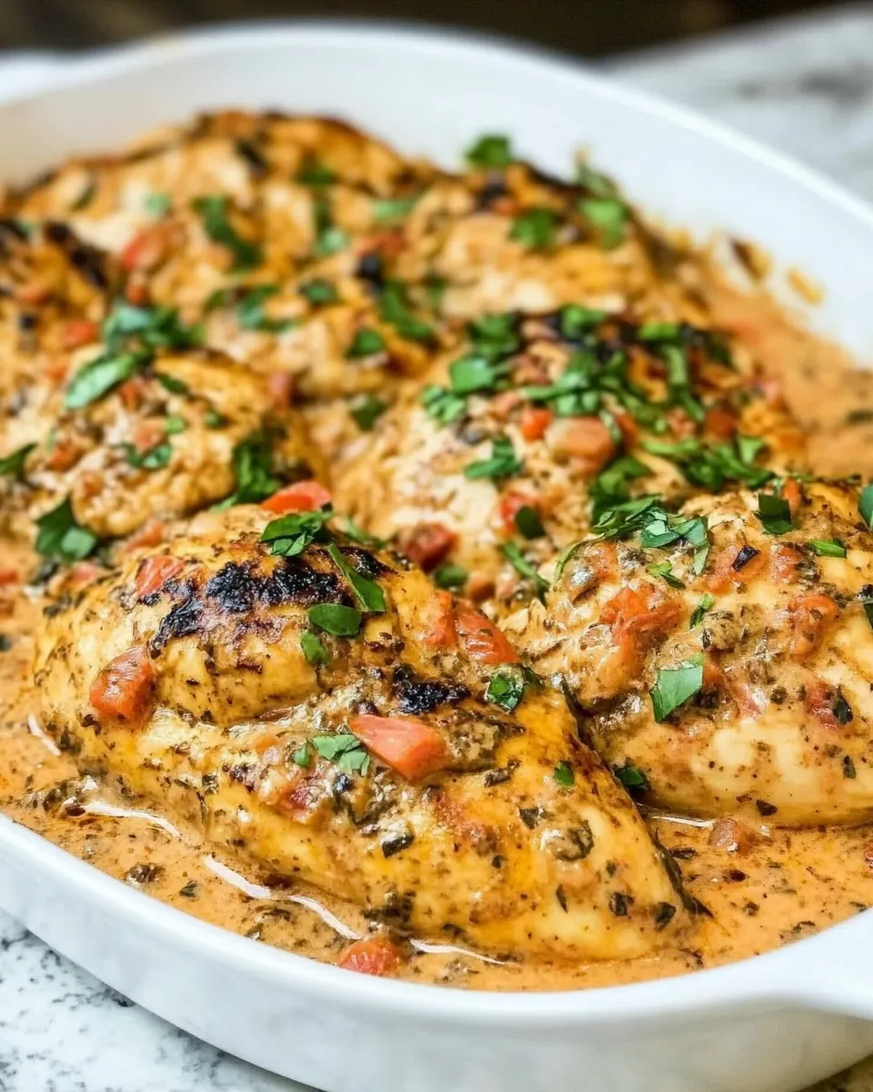 Delicious Roasted Red Pepper Chicken shot
