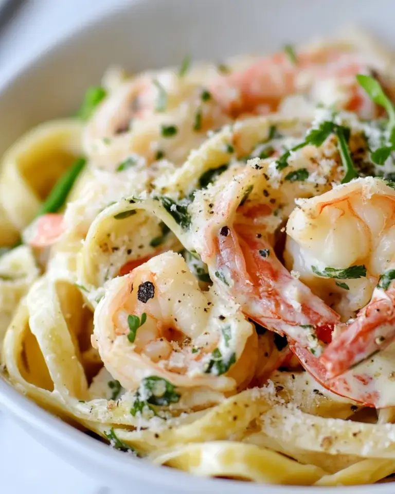Easy Roasted Shrimp Fettuccine Alfredo photo