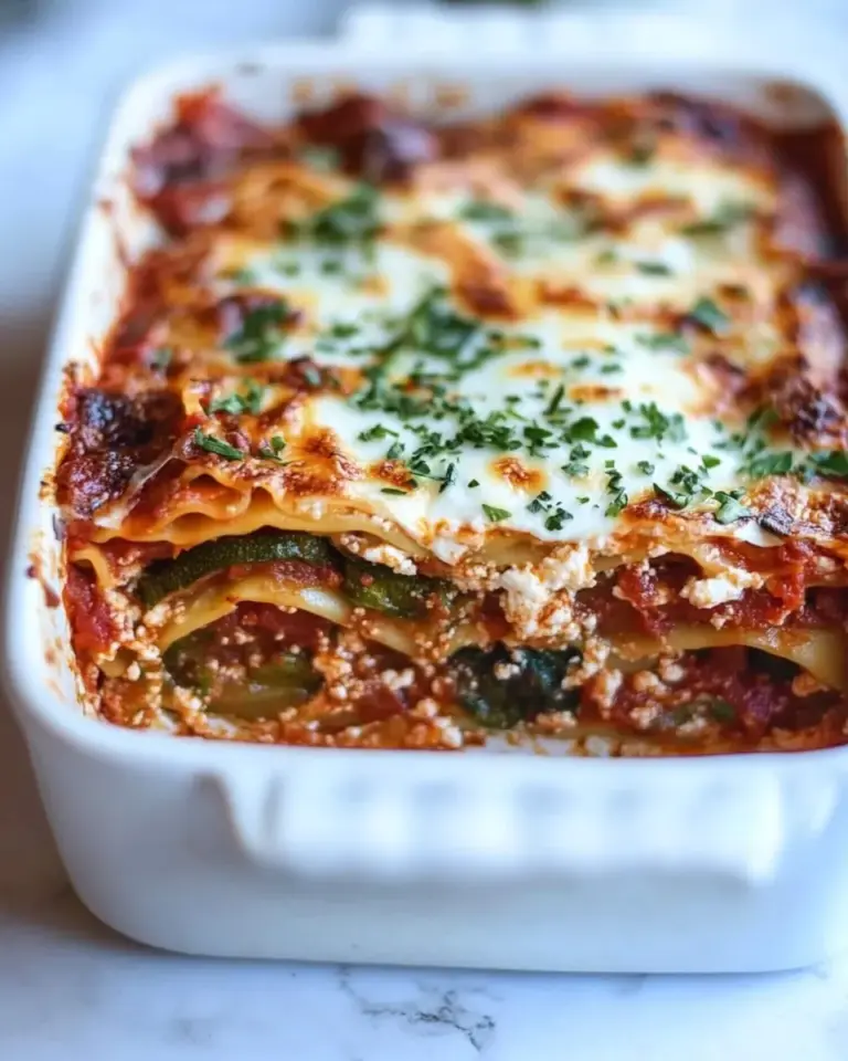 Classic Roasted Vegetable Lasagna with Burrata. recipe photo