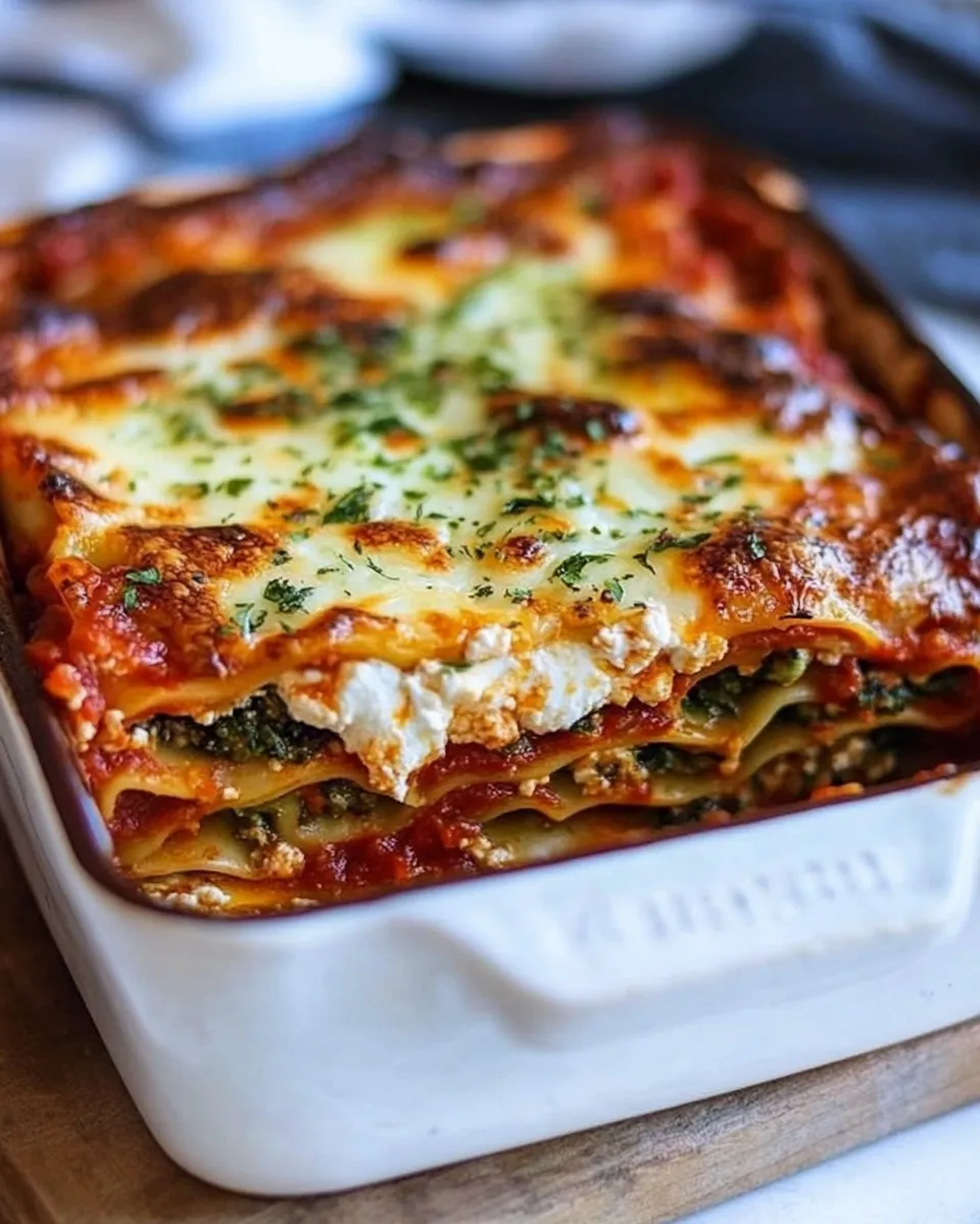 Fresh Roasted Vegetable Lasagna with Burrata. recipe image