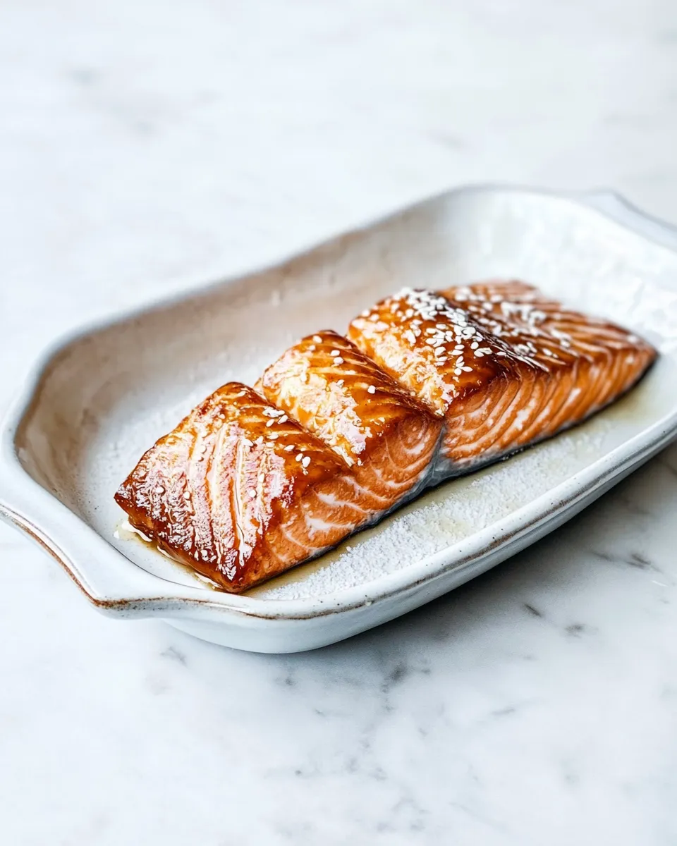 Delicious Roasted salmon with a miso & orange glaze picture
