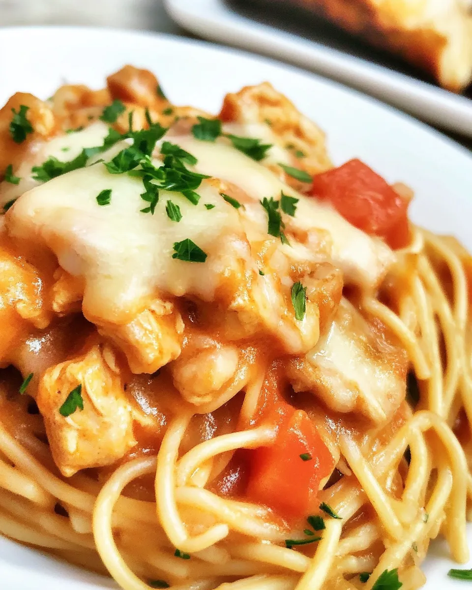Delicious Rotel Chicken Spaghetti image
