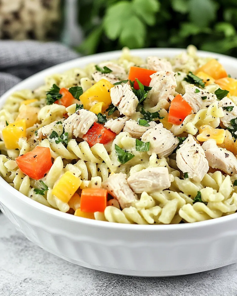 Easy Rotisserie Chicken Ranch Pasta Salad recipe image