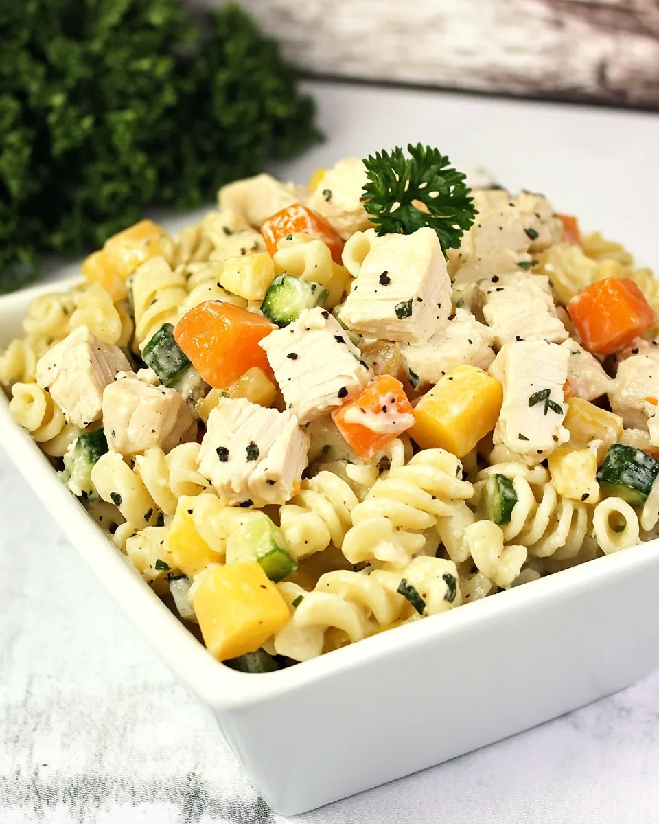 Fresh Rotisserie Chicken Ranch Pasta Salad dish photo