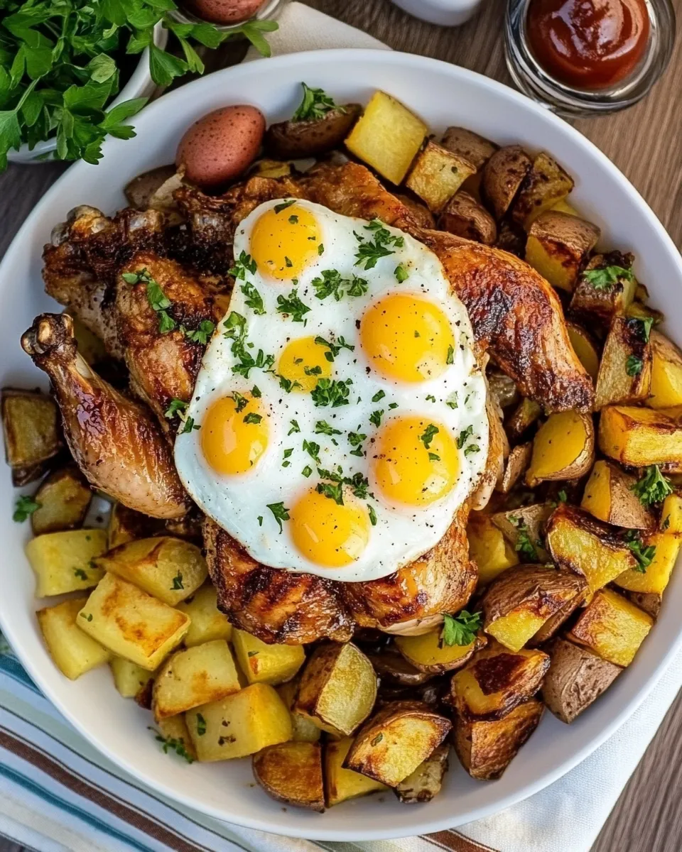 Easy Rotisserie Chicken with Potatoes & Eggs recipe photo