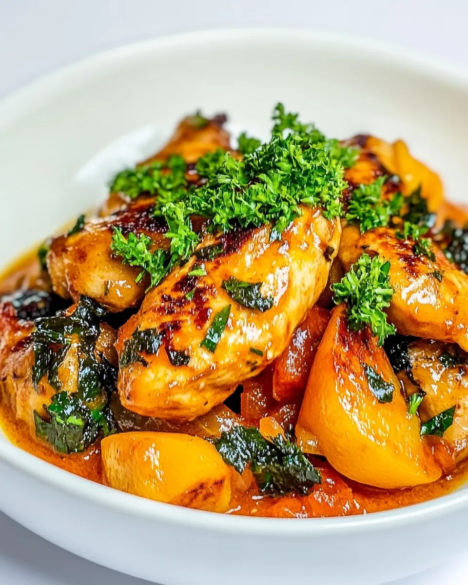 Homemade Saffron Chicken with Parsley and Lemon recipe photo