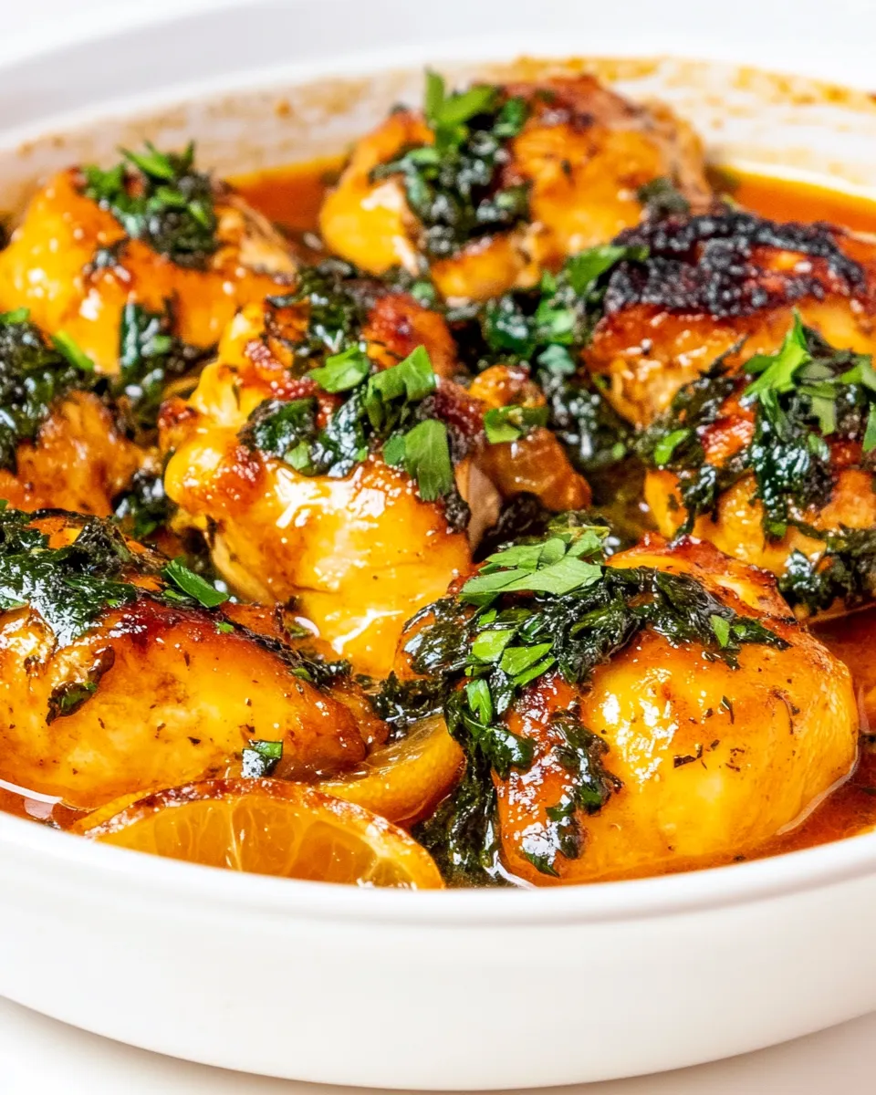 Classic Saffron Chicken with Parsley and Lemon dish photo