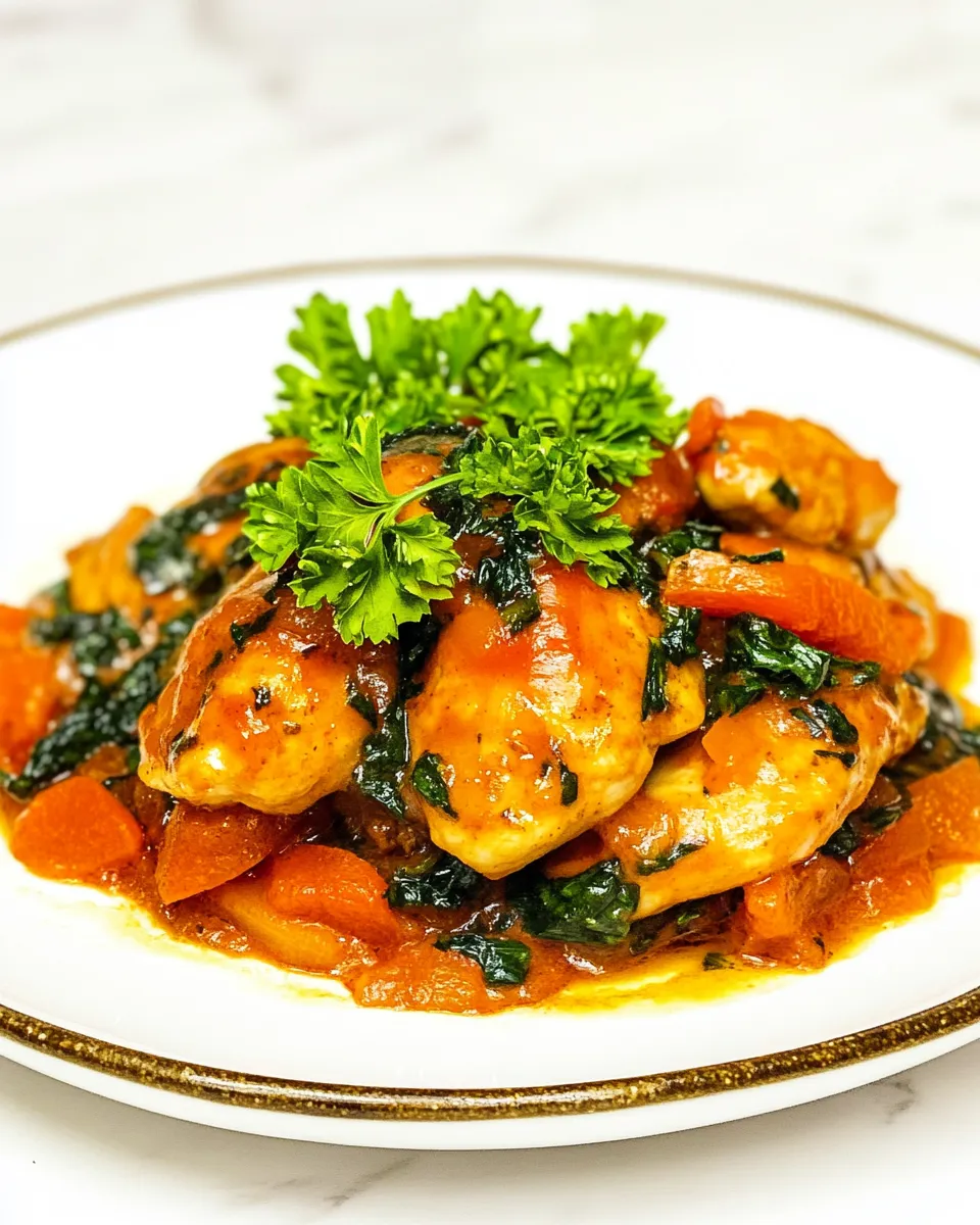 Delicious Saffron Chicken with Parsley and Lemon image