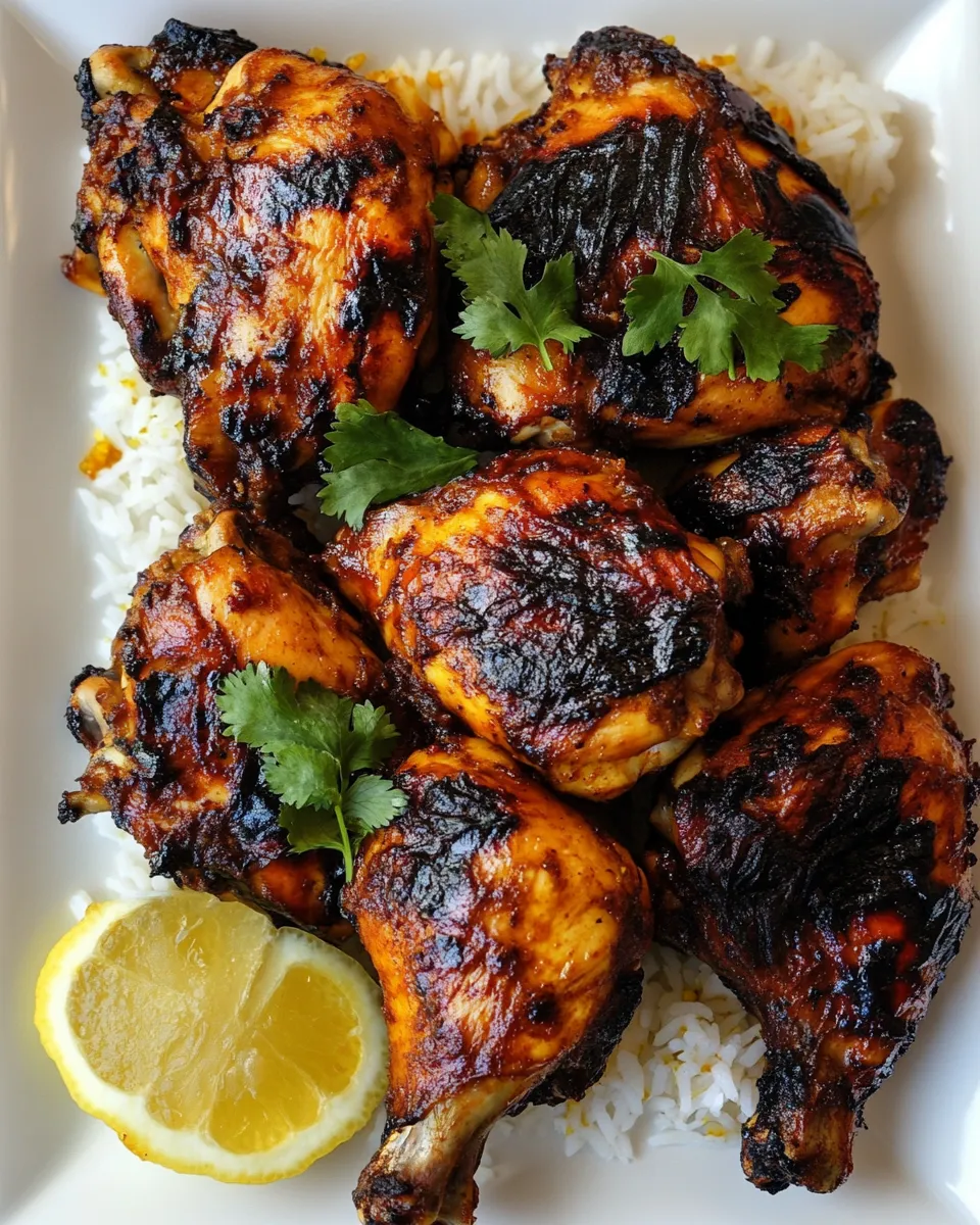 Homemade Saffron Lemon Chicken with Persian Saffron Rice photo