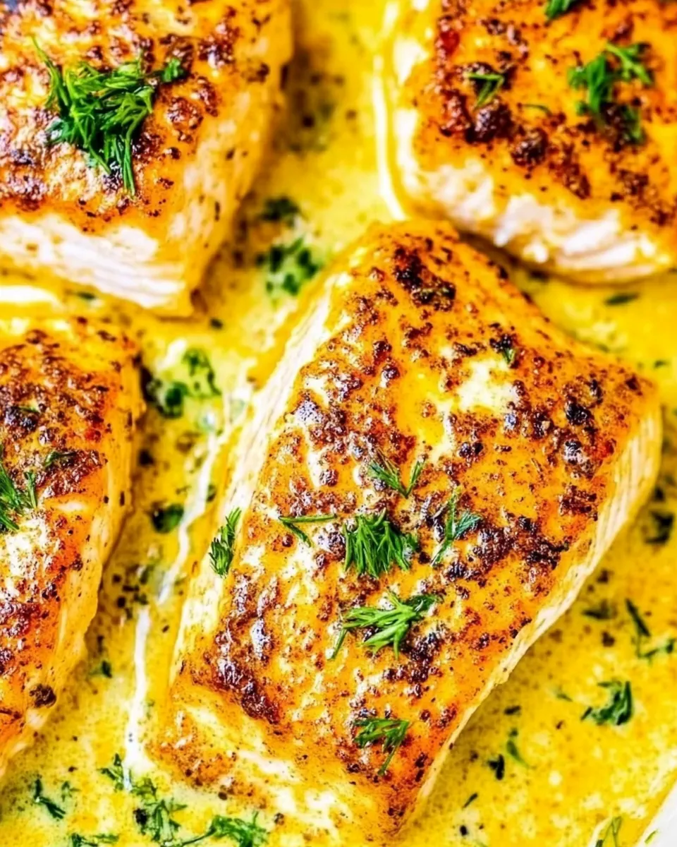 Delicious Salmon in Creamy Sauce dish photo