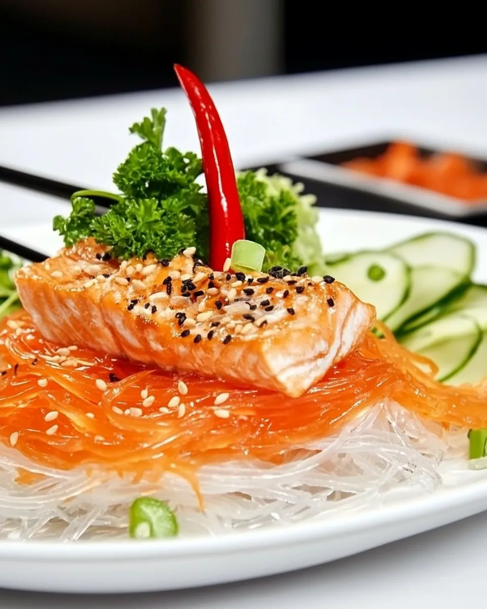 Homemade Salmon with Ginger Noodles photo