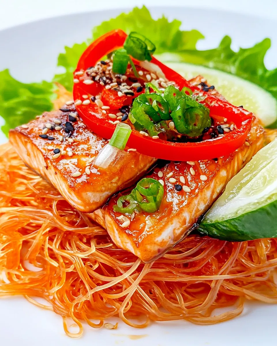 Classic Salmon with Ginger Noodles image