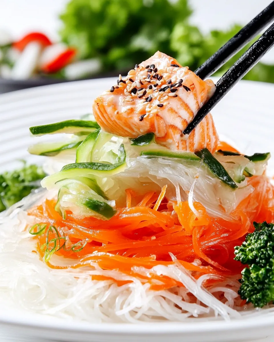 Easy Salmon with Ginger Noodles recipe photo
