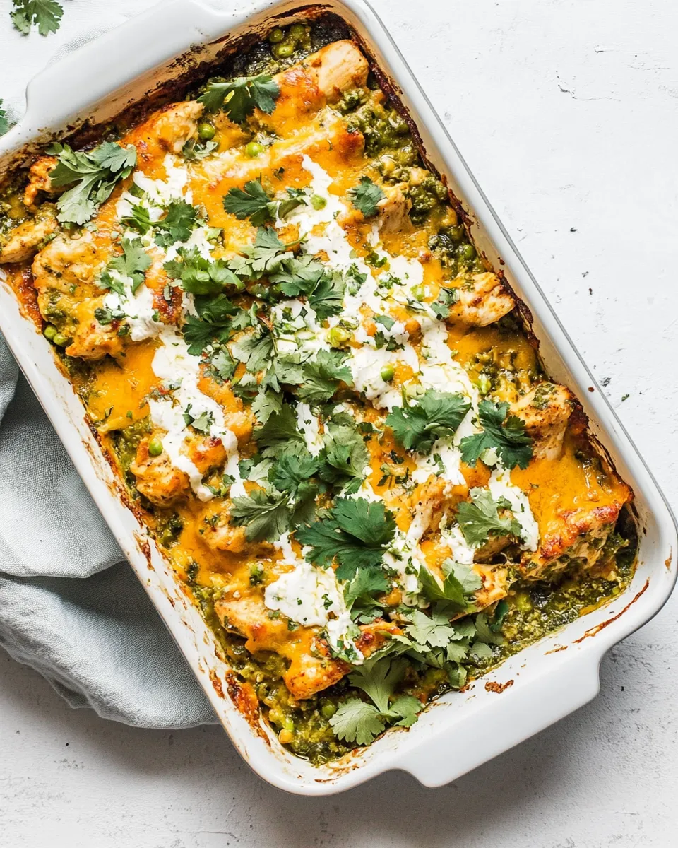 Easy Salsa Verde Chicken Casserole recipe photo