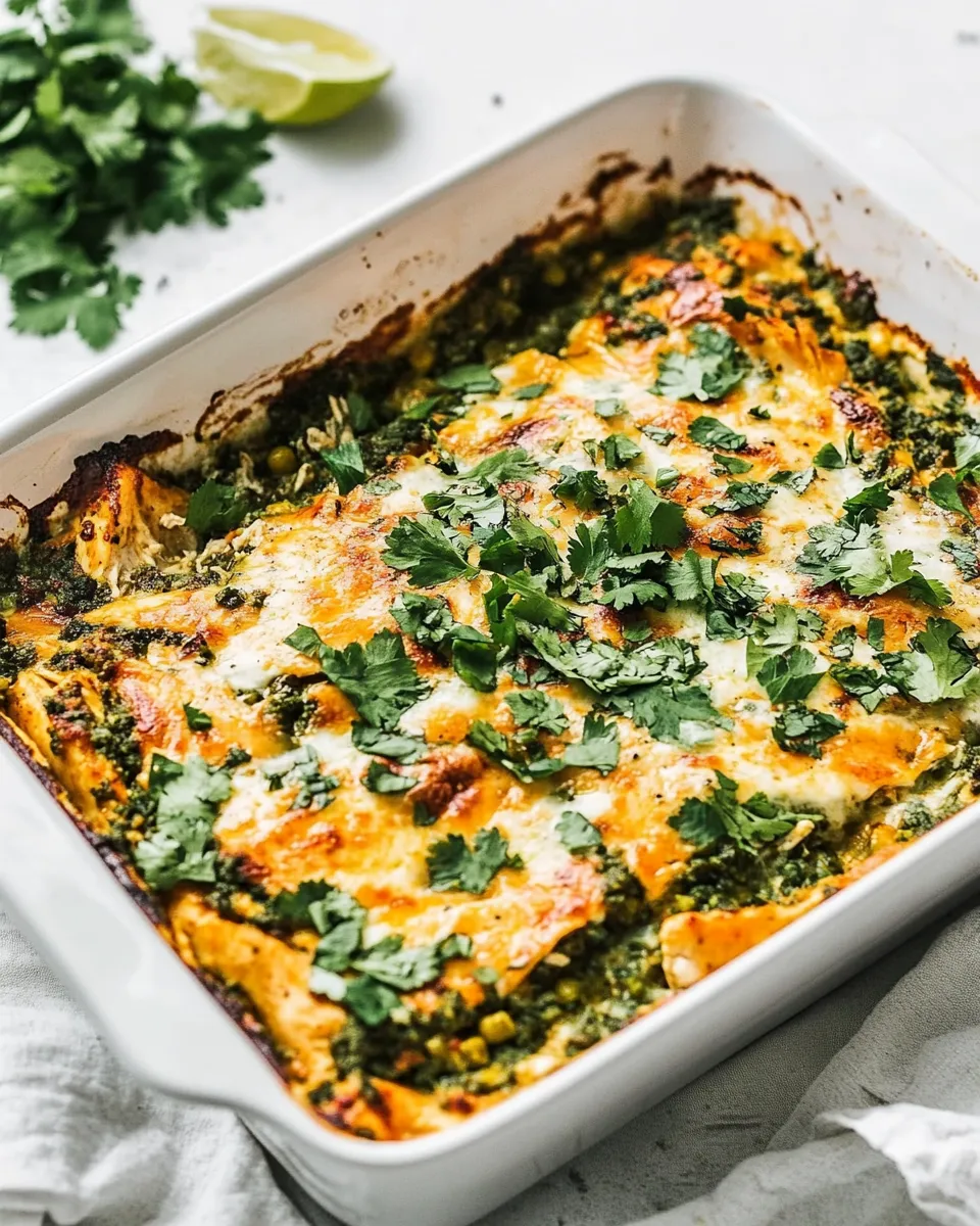 Delicious Salsa Verde Chicken Casserole dish photo