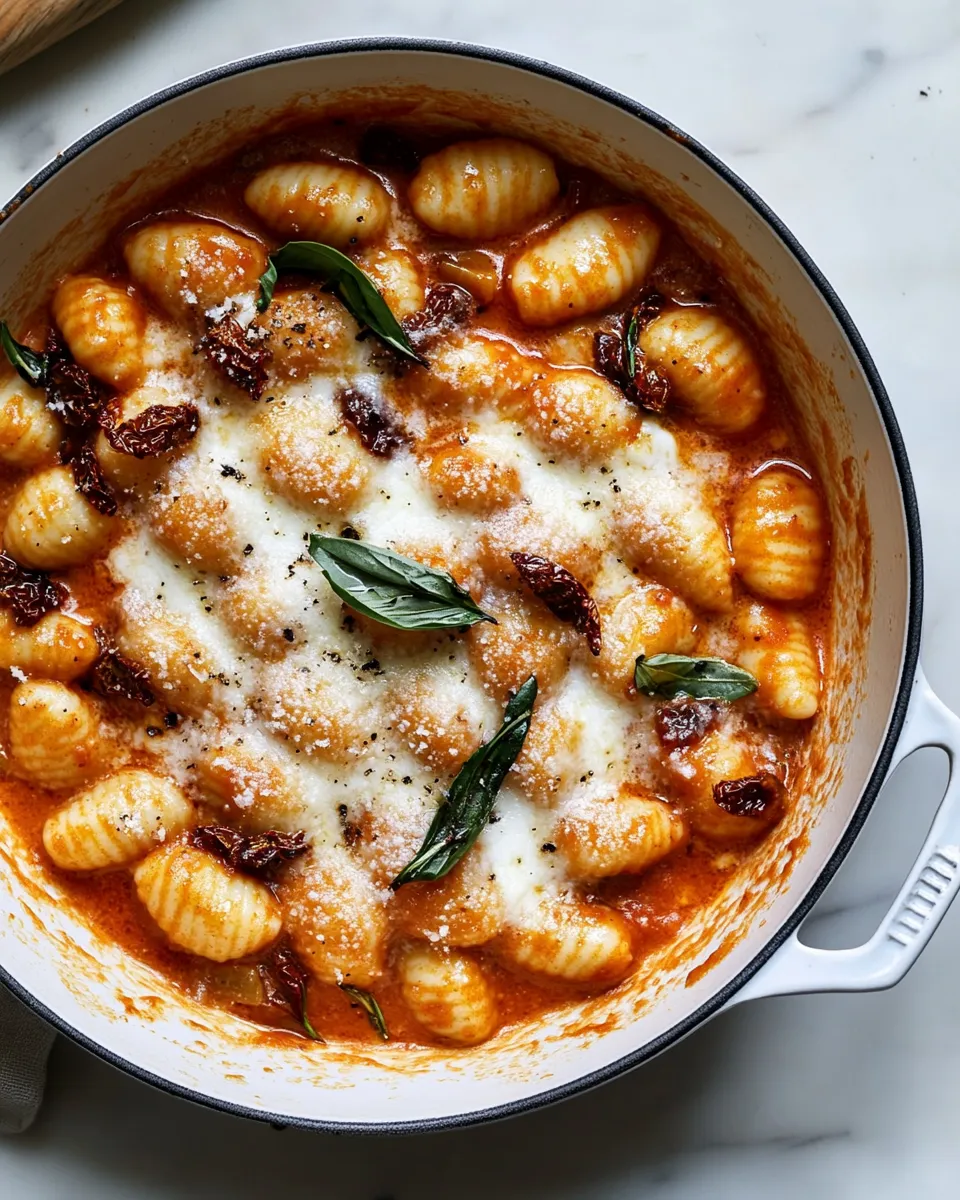 Easy Saucy Sun Dried Tomato Gnocchi. recipe image