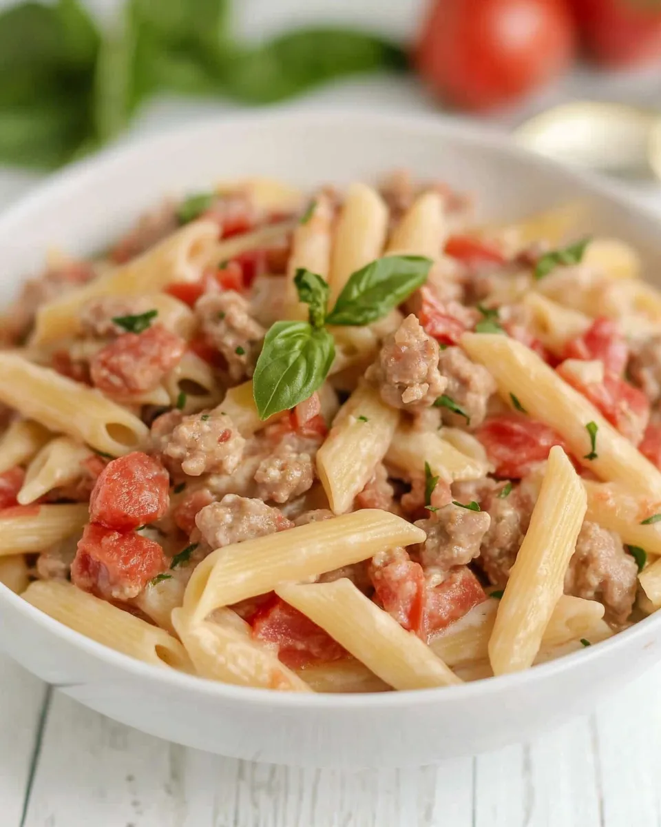 Homemade Sausage Penne Pasta photo